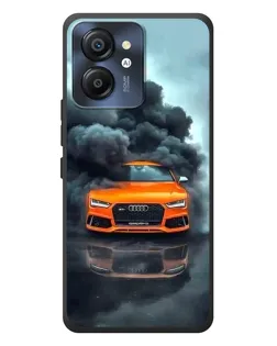 Чехол для Blackview Color 8 с картинкой «Audi в облаках дыма»