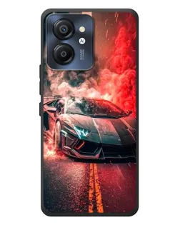 Чехол для Blackview Color 8 с картинкой «Lamborghini красный дым»