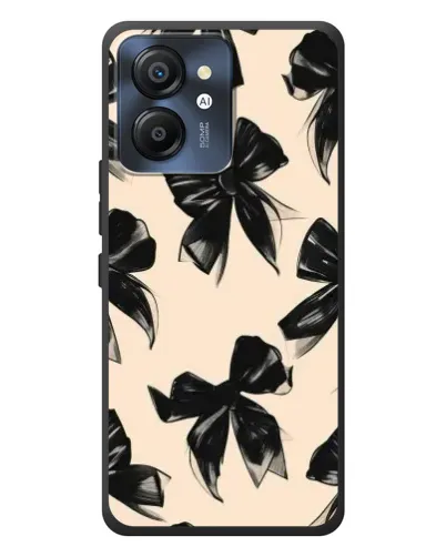 Чехол для Blackview Color 8 с картинкой «Паттерн черные банты» Чехол для Blackview Color 8 с картинкой «Паттерн черные банты»