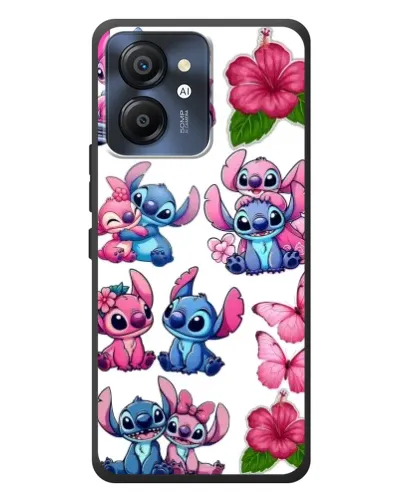 Чехол для Blackview Color 8 с картинкой «Стикеры Stitch и Angel»