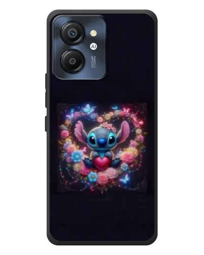 Чехол для Blackview Color 8 с картинкой «Stitch в цветах»