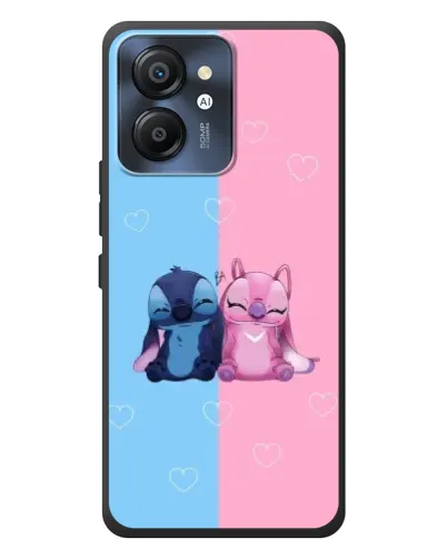 Чехол для Blackview Color 8 с картинкой «Stitch и Angel Love»