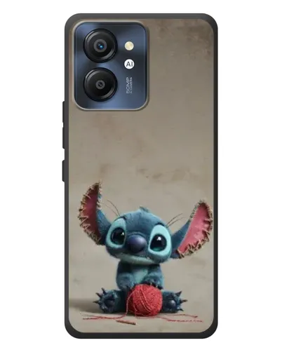 Чехол для Blackview Color 8 с картинкой «Стич на коричневом фоне»