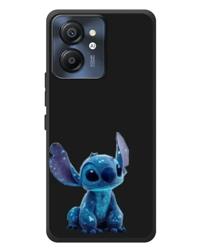 Чехол для Blackview Color 8 с картинкой «Стич на черном»