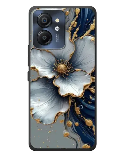Чехол для Blackview Color 8 с картинкой «Белый цветок и золотой флюид» Чехол для Blackview Color 8 с картинкой «Белый цветок и золотой флюид»