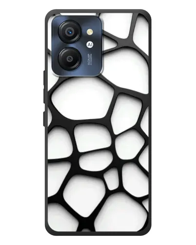 Чехол для Blackview Color 8 с картинкой «Белая объемная сетка»