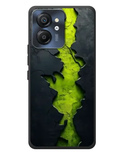 Чехол для Blackview Color 8 с картинкой «Салатовый разлом скалы»