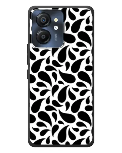 Чехол для Blackview Color 8 с картинкой «Контрастные черные капли»