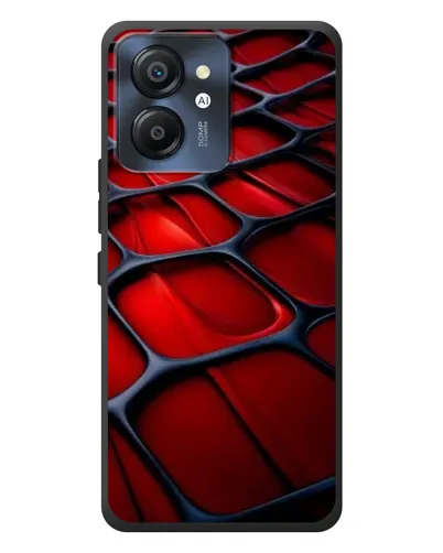 Чехол для Blackview Color 8 с картинкой «Красная глянцевая сетка»