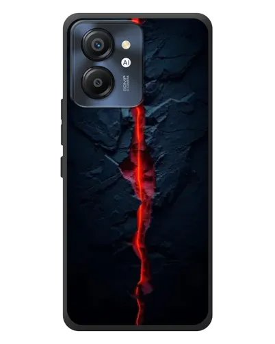 Чехол для Blackview Color 8 с картинкой «Kрасная лавовая трещина»