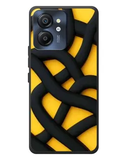 Чехол для Blackview Color 8 с картинкой «Черное желтое переплетение» Чехол для Blackview Color 8 с картинкой «Черное желтое переплетение»