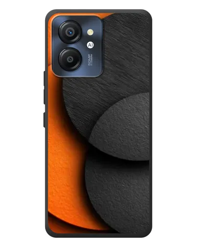 Чехол для Blackview Color 8 с картинкой «Геометрия оранжевых кругов»