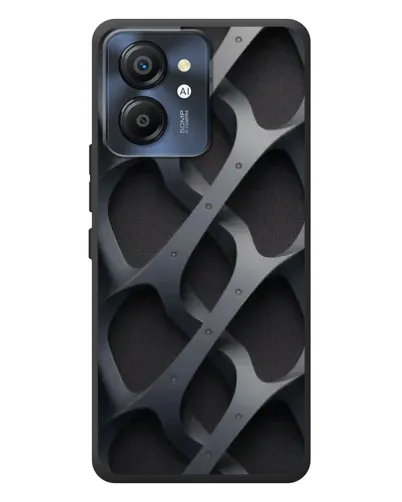 Чехол для Blackview Color 8 с картинкой «Объемное серое плетение»
