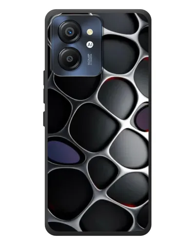 Чехол для Blackview Color 8 с картинкой «Объемная темная решетка»