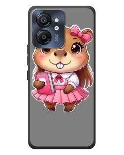 Чехол для Blackview Color 8 с картинкой «Девочка капибара»