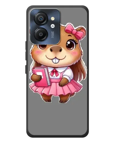 Чехол для Blackview Color 8 с картинкой «Девочка капибара»