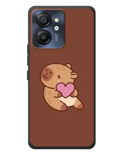 Чехол для Blackview Color 8 с картинкой «Капибара с сердцем»