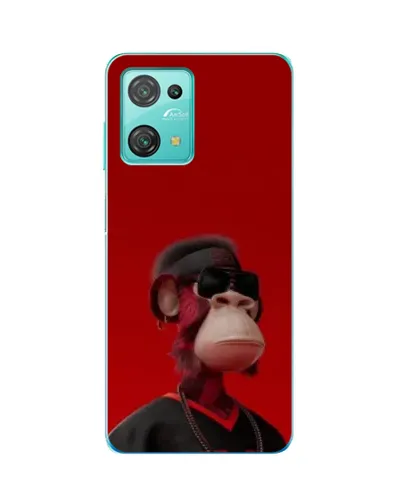 Чехол для Blackview Oscal C30 Pro с картинкой «Bored Ape в красном»