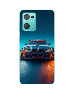 Чехол для Blackview Oscal C30 Pro с картинкой «BMW — огни неона»
