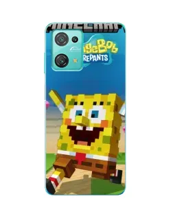 Чохол для Blackview Oscal C30 Pro з картинкою «Губка Боб Minecraft»
