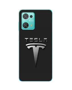 Чехол для Blackview Oscal C30 Pro с картинкой «Стальной логотип Tesla»