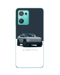 Чехол для Blackview Oscal C30 Pro с картинкой «Серебристый Cybertruck Tesla»