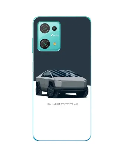 Чехол для Blackview Oscal C30 Pro с картинкой «Серебристый Cybertruck Tesla»