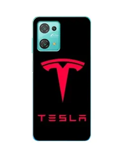 Чехол для Blackview Oscal C30 Pro с картинкой «Tesla Red Logo»