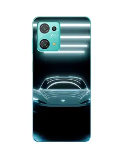 Чехол для Blackview Oscal C30 Pro с картинкой «Tesla в неоне»
