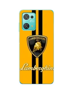 Чехол для Blackview Oscal C30 Pro с картинкой «Lamborghini Stripe желтый»