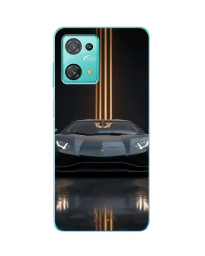 Чехол для Blackview Oscal C30 Pro с картинкой «Lamborghini золотые линии»