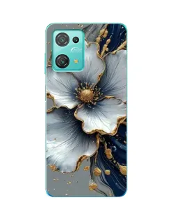 Чохол для Blackview Oscal C30 Pro з картинкою «Біла квітка та золотий флюїд» Чохол для Blackview Oscal C30 Pro з картинкою «Біла квітка та золотий флюїд»