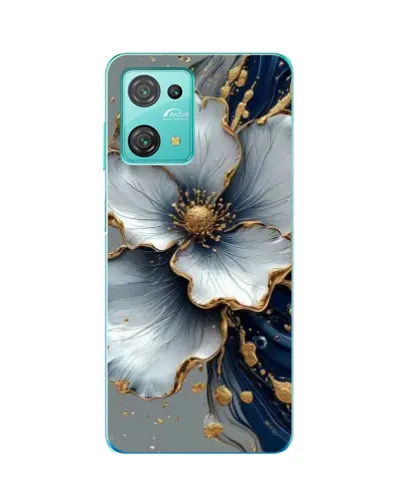Чехол для Blackview Oscal C30 Pro с картинкой «Белый цветок и золотой флюид» Чехол для Blackview Oscal C30 Pro с картинкой «Белый цветок и золотой флюид»