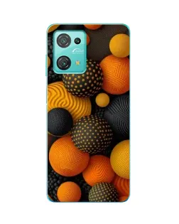 Чехол для Blackview Oscal C30 Pro с картинкой «Объемные оранжевые сферы»