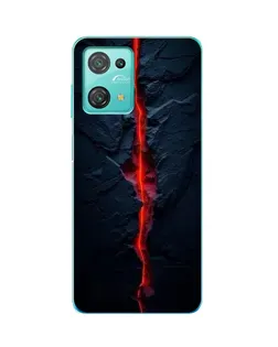 Чехол для Blackview Oscal C30 Pro с картинкой «Kрасная лавовая трещина»