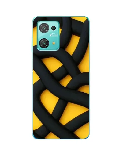 Чехол для Blackview Oscal C30 Pro с картинкой «Черное желтое переплетение» Чехол для Blackview Oscal C30 Pro с картинкой «Черное желтое переплетение»