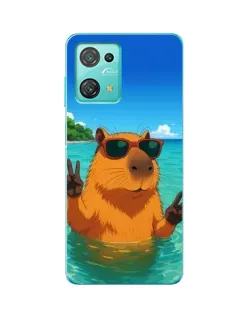 Чехол для Blackview Oscal C30 Pro с картинкой «Морская капибара»