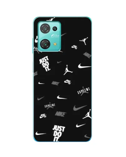 Чехол для Blackview Oscal C30 с картинкой «Nike Black Pattern»