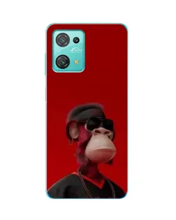Чехол для Blackview Oscal C30 с картинкой «Bored Ape в красном»