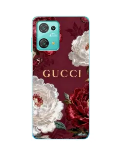 Чехол для Blackview Oscal C30 с картинкой «Gucci — бордовые розы»