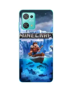 Чохол для Blackview Oscal C30 з картинкою «Minecraft льодянийсвіт»