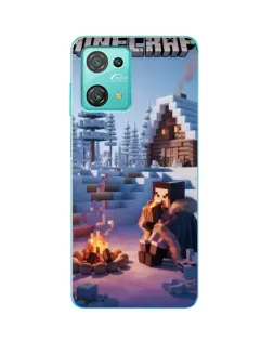 Чохол для Blackview Oscal C30 з картинкою «Зимовий Minecraft»