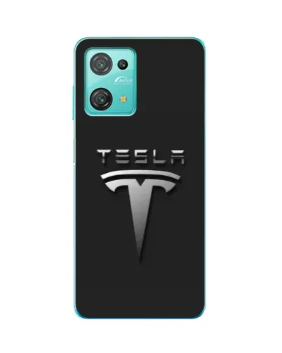 Чехол для Blackview Oscal C30 с картинкой «Стальной логотип Tesla»