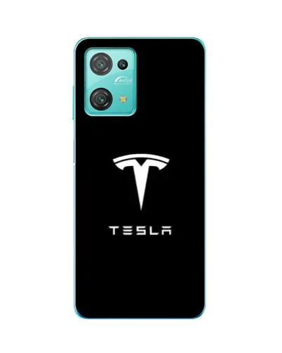 Чехол для Blackview Oscal C30 с картинкой «Tesla White Logo»