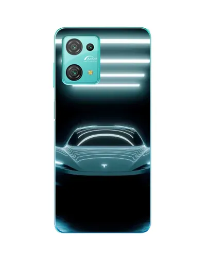 Чехол для Blackview Oscal C30 с картинкой «Tesla в неоне»