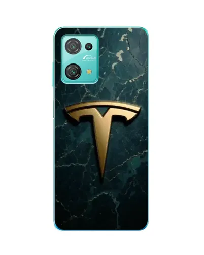 Чехол для Blackview Oscal C30 с картинкой «Мраморная Tesla Gold»
