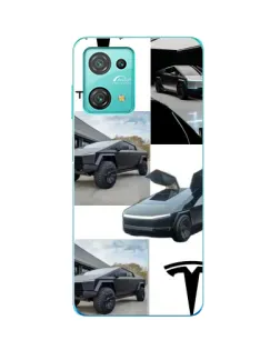 Чехол для Blackview Oscal C30 с картинкой «Коллаж Cybertruck Tesla»
