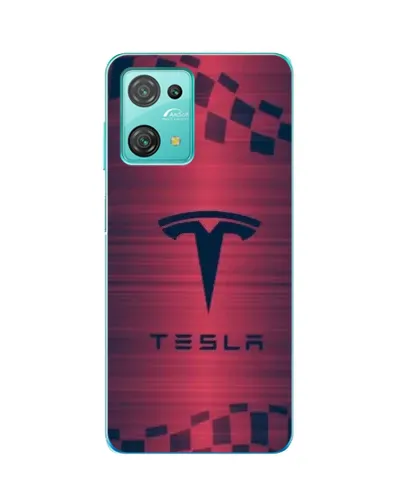 Чехол для Blackview Oscal C30 с картинкой «Тесла красный карбон»