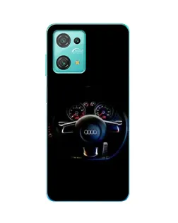 Чехол для Blackview Oscal C30 с картинкой «Салон Audi — руль»