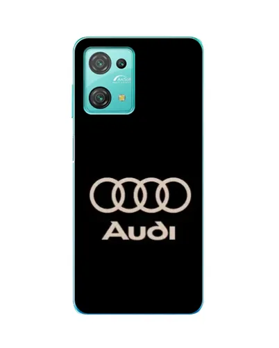 Чехол для Blackview Oscal C30 с картинкой «Audi — золотой логотип»
